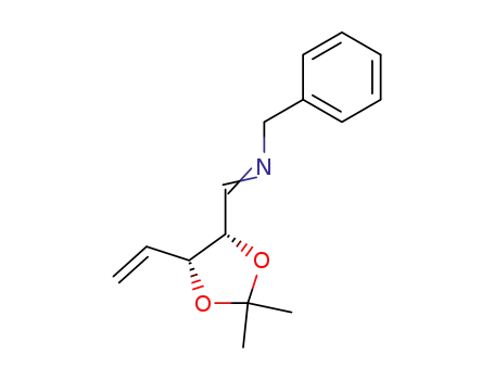 Molecular Structure of 948056-06-2 (N-(4S,5R)-benzyl-((2,2-dimethyl-5-vinyl-[1,3]dioxolan-4-yl)methylene)amine)