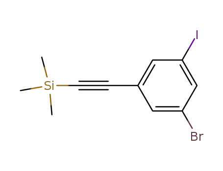 (3-bromo-5-iodophenylethynyl)trimethylsilane