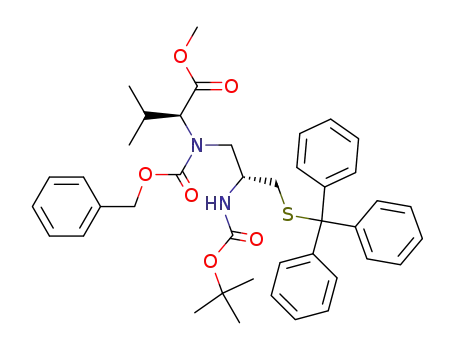 (R*)-N-<<2-<<(1,1-dimethylethoxy)carbonyl>amino>-3-<(triphenylmethyl)thio>propyl>carbonyl>-N-(benzyloxycarbonyl)-L-valine methyl ester