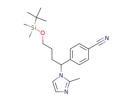 4-[4-(<i>tert</i>-butyl-dimethyl-silanyloxy)-1-(2-methyl-imidazol-1-yl)-butyl]-benzonitrile