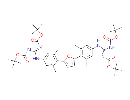 2,5-bis(2,6-dimethyl-4-N,N'-di-BOCguanidinophenyl)furan