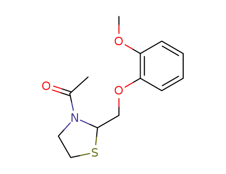 Molecular Structure of 103182-18-9 (3-acetyl-2-[(2-methoxyphenoxy)methyl]-1,3-thiazolidine)