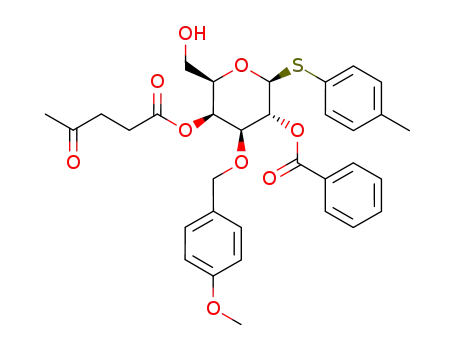 p-methylphenyl 2-O-benzoyl-4-O-levulinyl-3-O-p-methoxybenzyl-1-thio-β-D-galactopyranoside