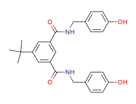 Molecular Structure of 381725-21-9 (5-<i>tert</i>-butyl-<i>N</i>,<i>N</i>'-bis-(4-hydroxy-benzyl)-isophthalamide)
