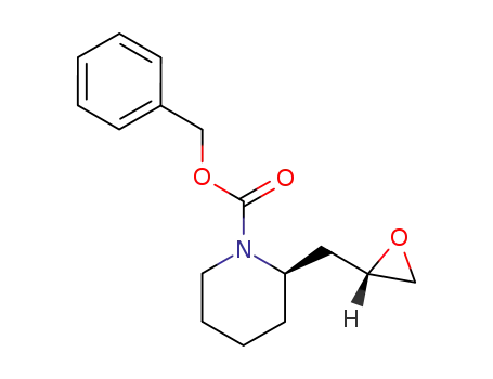 1-Piperidinecarboxylic acid, 2-[(2S)-oxiranylmethyl]-, phenylmethyl
ester, (2R)-