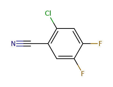 Molecular Structure of 135748-34-4 (2-Chloro-4,5-difluorobenzonitrile)