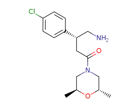 (R)-4-Amino-3-(4-chloro-phenyl)-1-((2S,6S)-2,6-dimethyl-morpholin-4-yl)-butan-1-one