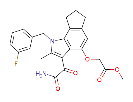 2-[[3-(2-Amino-1,2-dioxoethyl)-2-methyl-1-(3-fluorobenzyl)-1,6,7,8-tetrahydrocyclopent[g]indol-4-yl]oxy]acetic acid methyl ester