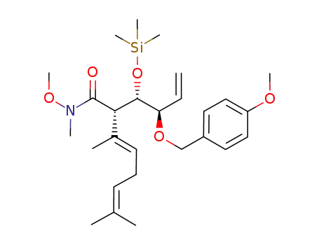 (2S)-2-[(1S,2R)-2-p-methoxybenzyloxy-1-trimethylsilyloxy-but-3-enyl]-3,7-dimethyloct-3,6-dienoic acid methoxy-N-methyl-amide