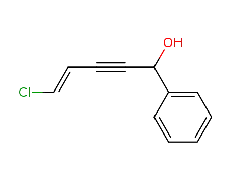 Molecular Structure of 216689-47-3 ((1E)-1-chloro-5-phenylpent-1-en-3-yn-5-ol)