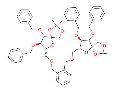 1,2-bis[(3,4-di-O-benzyl-1,2-O-isopropylidene-β-D-fructofuranose-6-O-yl)methyl]benzene