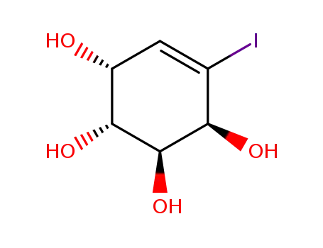 Molecular Structure of 320410-60-4 ((1R,2R,3S,4S)-5-iodocyclohex-5-ene-1,2,3,4-tetraol)