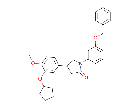 Molecular Structure of 220284-70-8 (1-(3-Benzyloxy-phenyl)-4-(3-cyclopentyloxy-4-methoxy-phenyl)-pyrrolidin-2-one)