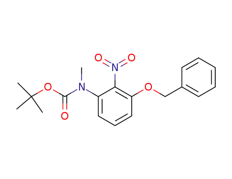 Molecular Structure of 177477-65-5 (tert-Butyl N-(3-benzyloxy-2-nitrophenyl)-N-methylcarbamate)