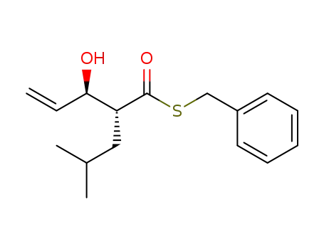 (2R,3R)-3-hydroxy-2-isobutylpent-4-enethioic acid S-benzyl ester
