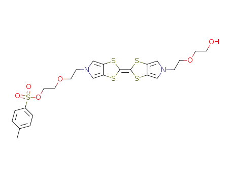 toluene-4-sulfonic acid 2-(2-{5'-[2-(2-hydroxy-ethoxy)-ethyl]-5'<i>H</i>-[2,2']bi[[1,3]dithiolo[4,5-<i>c</i>]pyrrolylidene]-5-yl}-ethoxy)-ethyl ester
