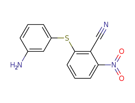 Molecular Structure of 171102-60-6 (2-[(3-Aminophenyl)thio]-6-nitrobenzonitrile)