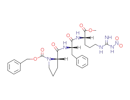 Molecular Structure of 6464-80-8 (methyl 1-[(benzyloxy)carbonyl]prolylphenylalanyl-(E)-N~5~-[amino(2-hydroxy-2-oxodiazan-2-iumyl)methylidene]ornithinate)