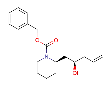 1-Piperidinecarboxylic acid, 2-[(2R)-2-hydroxy-4-pentenyl]-,
phenylmethyl ester, (2R)-