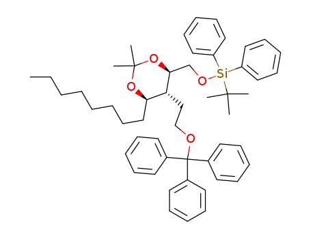 tert-Butyl-[(4R,5R,6R)-2,2-dimethyl-6-octyl-5-(2-trityloxy-ethyl)-[1,3]dioxan-4-ylmethoxy]-diphenyl-silane