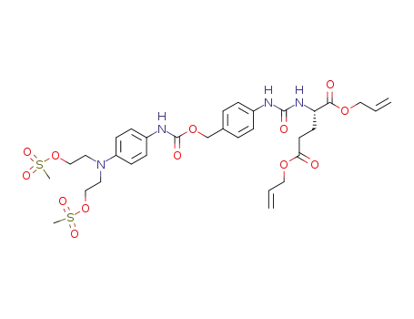 diallyl 4-{[4'-(N,N-bis(2''-mesyloxyethyl)amino)phenyl]carbamoyloxymethyl}phenylcarbamoyl-L-glutamate