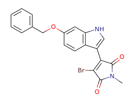 1H-Pyrrole-2,5-dione, 3-bromo-1-methyl-4-[6-(phenylmethoxy)-1H-indol-3-yl]-