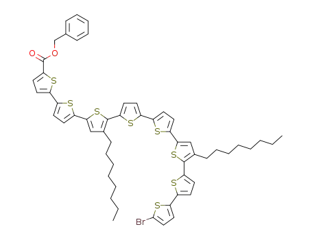 5'''''''-Bromo-4'',4'''''-dioctyl-[2,2';5',2'';5'',2''';5''',2'''';5'''',2''''';5''''',2'''''';5'''''',2''''''']octithiophene-5-carboxylic acid benzyl ester