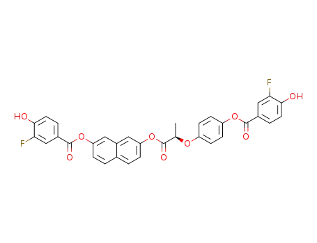 (+)-7-(3-fluoro-4-hydroxybenzoyloxy)-2-naphthyl (R)-2-[4-(3-fluoro-4-hydroxybenzoyloxy)phenyloxy]propionate