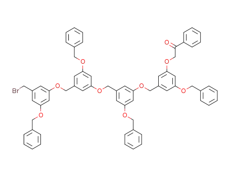 2-(3-benzyloxy-5-{3-benzyloxy-5-[3-benzyloxy-5-(3-benzyloxy-5-bromomethyl-phenoxymethyl)-phenoxymethyl]-phenoxymethyl}-phenoxy)-1-phenyl-ethanone