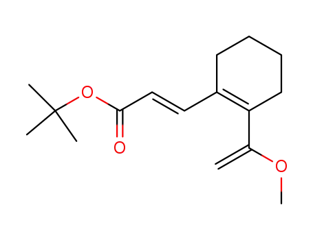 2-Propenoic acid, 3-[2-(1-methoxyethenyl)-1-cyclohexen-1-yl]-,
1,1-dimethylethyl ester, (2E)-
