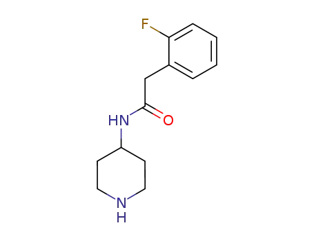 Molecular Structure of 309251-30-7 (2-(2-fluorophenyl)-N-piperidin-4-ylacetamide)