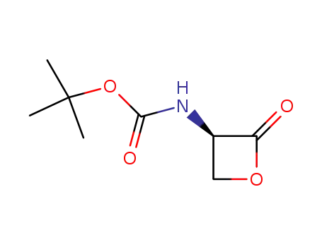 Molecular Structure of 126330-77-6 (Carbamic acid, [(3R)-2-oxo-3-oxetanyl]-, 1,1-dimethylethyl ester (9CI))