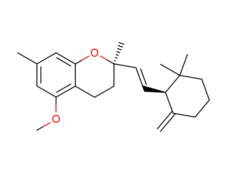 Molecular Structure of 618120-15-3 ((1S)-2-[2-(2,2-dimethyl-6-methylenecyclohexyl)vinyl]-(2R)-5-methoxy-2,7-dimethylchroman)