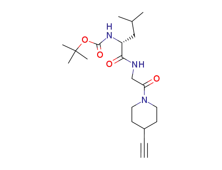 (R)-{1-[2-(4-ethynyl-piperidin-1-yl)-2-oxo-ethylcarbamoyl]-3-methyl-butyl}carbamic acid tert-butyl ester