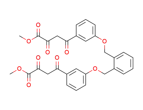 Molecular Structure of 608537-06-0 (4-(3-{2-[3-(3-methoxycarbonyl-3-oxopropionyl)phenoxymethyl]benzyloxy}phenyl)-2,4-dioxobutyric acid methyl ester)