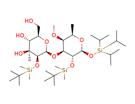 (2R,3R,4S,5S,6S)-5-(tert-Butyl-dimethyl-silanyloxy)-6-[(2S,3R,4S,5S,6R)-3-(tert-butyl-dimethyl-silanyloxy)-5-methoxy-6-methyl-2-triisopropylsilanyloxy-tetrahydro-pyran-4-yloxy]-2-hydroxymethyl-4-methyl-tetrahydro-pyran-3,4-diol