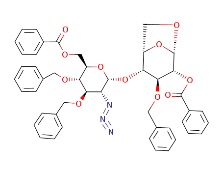 4-O-(2-azido-2-deoxy-3,4-di-O-benzyl-6-O-benzoyl-α-D-glucopyranosyl)-2-O-benzoyl-3-O-benzyl-1,6-anhydro-β-L-idopyranose