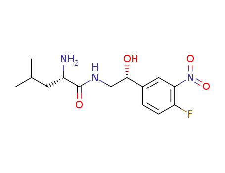 Pentanamide,
2-amino-N-[(2R)-2-(4-fluoro-3-nitrophenyl)-2-hydroxyethyl]-4-methyl-,
(2S)-