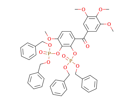 phosphoric acid dibenzyl ester 2-(bis-benzyloxy-phosphoryloxy)-6-methoxy-3-(3,4,5-trimethoxy-benzoyl)-phenyl ester