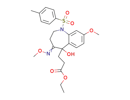 3-[5-Hydroxy-8-methoxy-4-[(E)-methoxyimino]-1-(toluene-4-sulfonyl)-2,3,4,5-tetrahydro-1H-benzo[b]azepin-5-yl]-propionic acid ethyl ester