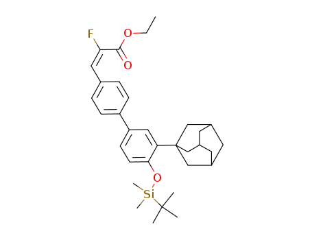 ethyl E-2-fluoro-3-[3'-(adamantan-1-yl)-4'-tert-butylsilyloxybiphenyl-4-yl]acrylate