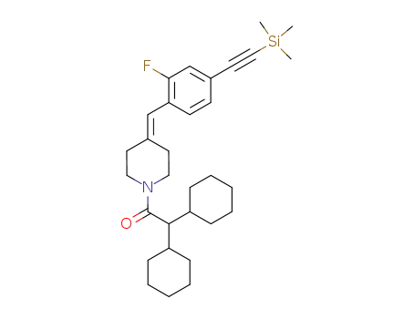 N-(dicyclohexyl)acetyl-4-[2-fluoro-4-trimethylsilylethynylbenzylidene]piperidine