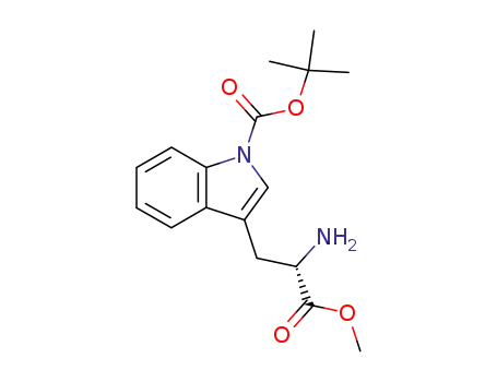 Molecular Structure of 96238-70-9 (L-Tryptophan, 1-[(1,1-dimethylethoxy)carbonyl]-, methyl ester)