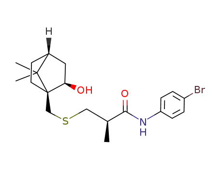Propanamide,
N-(4-bromophenyl)-3-[[[(1S,2R,4R)-2-hydroxy-7,7-dimethylbicyclo[2.2.1
]hept-1-yl]methyl]thio]-2-methyl-, (2R)-