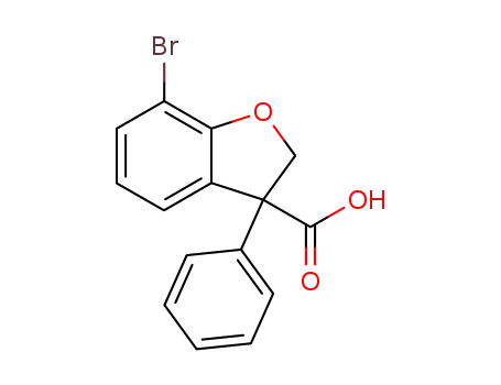 Molecular Structure of 217493-12-4 (3-Benzofurancarboxylic acid, 7-bromo-2,3-dihydro-3-phenyl-)