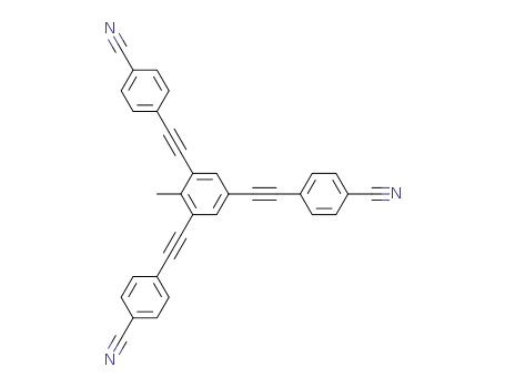 Molecular Structure of 246247-20-1 (2,4,6-tris(4-ethynylbenzonitrile)toluene)