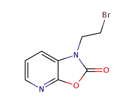 Molecular Structure of 142714-72-5 (Oxazolo[5,4-b]pyridin-2(1H)-one, 1-(2-bromoethyl)-)