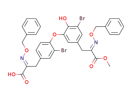 2-[(E)-Benzyloxyimino]-3-[4-(5-{2-[(E)-benzyloxyimino]-2-methoxycarbonyl-ethyl}-3-bromo-2-hydroxy-phenoxy)-3-bromo-phenyl]-propionic acid