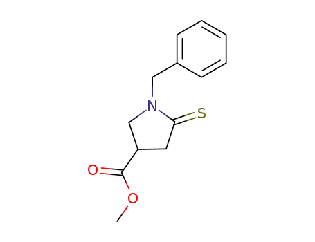 Molecular Structure of 874130-13-9 (Methyl  1-Benzyl-5-thioxopyrrolidine-3-carboxylate)