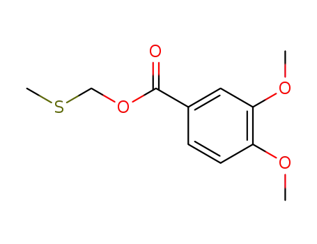 Molecular Structure of 33838-03-8 ((methylthio)methyl 3,4-dimethoxybenzoate)
